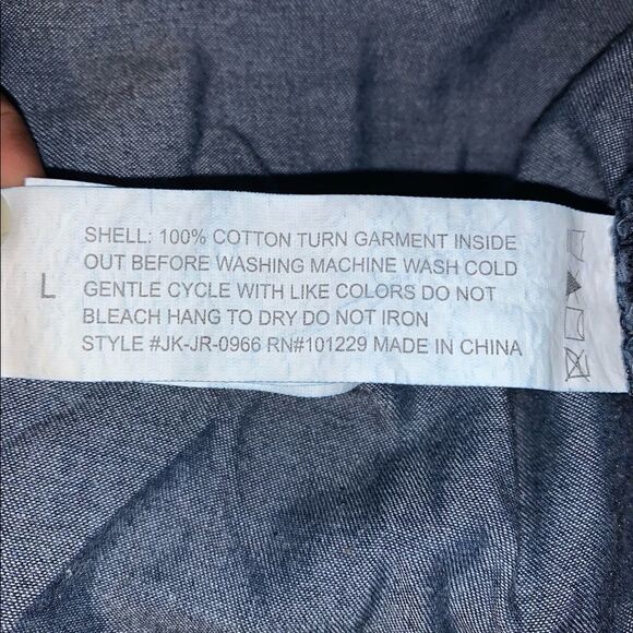 1 Sunset Lane Chambray Lightweight Jacket - Picture 6 of 6